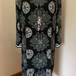 Max edition  Dress in Black with Light Green & Orange Abstract Design Size XL NEW Photo 0