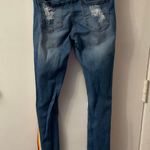 Machine Pour Neuf Mode Rainbow Distressed Denim Jean PRIDE 5/28 Red Photo 3