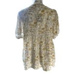 Hayden Los Angeles Women Boho Floral Peasant Top M Puff Sleeve Lace Trim Blouse Photo 4