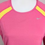 Nike  Women's Vibrant Pink and Yellow Long Sleeve Tee Photo 5