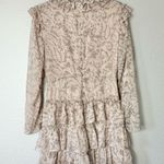 Bardot  Alessia Tan Frill Ruffled Long Sleeved Mini Dress Size Medium 8 Photo 4
