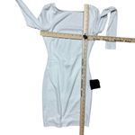 Lulus NWT  XS Gift of Love White and Silver Backless Long Sleeve Mini Dress Party Photo 4