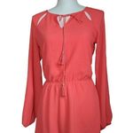 YA Los Angeles Romper Small Classic Coral Lined Jumpsuit Shorts Festival Boho Photo 9