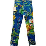 MOTHER Denim MOTHER The Mid Rise Dazzler Cropped Floral Blue Printed Jeans Size 25 $228 Photo 5