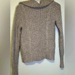 Free People  Asymmetrical zip up knit sweater taupe size XS Photo 4
