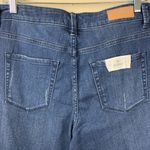 Halogen Cropped Kick Flare Jeans High Rise Frayed Ankle Distressed Dark Wash 28 Photo 4