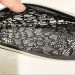 Victoria's Secret  Clear Jelly Black Lace Large Wristlet Bag Pouch Photo 2
