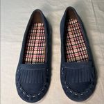 Lands' End  Women's Navy Suede Loafers size 7H (7.5) Photo 4