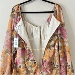 Showpo Floral Grizela Mini Dress NEW Size 12 Pink Long Sleeves Photo 8