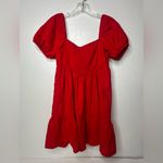 Speechless Dress Women’s Med Red Babydoll Sweetheart Neckline Short Sleeve Mini Photo 1
