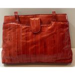 Vintage Victory Red Genuine Eel Skin Purse with Shoulder Straps Photo 1