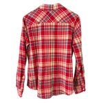 Lucky Brand  Plaid Button Down Shirt Long‎ Sleeve Casual Red Size M Photo 1