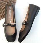 Silent D Womens Shoes Black Leather Mary Janes Bling Buckle Size 38 7/7.5 Photo 0
