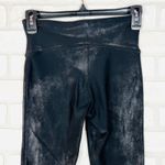 Spanx Black Faux Leather High Waisted Leggings Size S/P Shimmery Material Photo 5