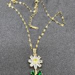 Handmade Daisy flower gold chain necklace  Photo 3