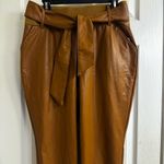 REWASH  Brown Faux Leather jogger style Pants Photo 1