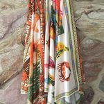 Commense Printed Handkerchief Hem Skirt size medium Blue Photo 6