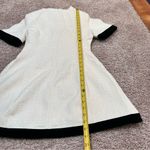 MABLE Tweed Mini Dress with Rhinestone Buttons White Photo 10