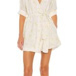 Tularosa  Whitaker Button Front Dress in Faded Yellow Floral XS Photo 0