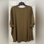 Universal Standard NWT V-Neck Military Olive Top Short Sleeves Women's 3XL (6X) Photo 1