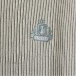 IZOD Vintage  Ribbed Knit Crew Neck Tan Beige Sweater Size S preppy crest Photo 2