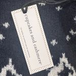 NWT cupcakes & cashmere Soft Winter Navy & White Hoodie Sweater Sweatshirt 1X Blue Photo 2