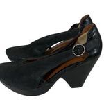 Gentle Souls GENTLE SOUL BY KENNETH COLE 7M BALCK SUEDE CHUNKY 3.5”HEELS BLACK PATENT ACCENTS Photo 0