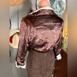 Y2K Faux Crushed Silk Chocolate Large Brown Photo 3