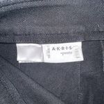 Akris Punto Straight Leg Cropped Raw Hem Black Mid Rise Jeans US 4 Photo 2