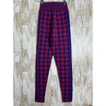 Nike ‎ Women’s Size S Houndstooth Knit Leggings Red Blue Geometric Athletic Photo 1