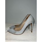 Ralph Lauren Purple Label Baby Blue Suede Heel Pump 38.5 US 8 Photo 2