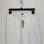 J.Crew Petite Soleil Pant Linen Pull On Elastic Waist Relaxed White Small NWT Photo 7