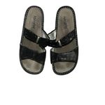 Alegria  Women's Sandals Adjustable Metallic Black Strap Size 10 Photo 1