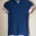 Burberry  Brit blue checkered cuff t shirt Photo 1