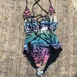 PilyQ New. lace up front multicolored bamboo print swimsuit. Normally $149 Photo 4