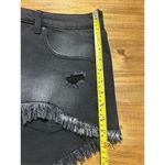 Celebrity Pink  Black Exposed Button Cutoff Shorts Distressed Frayed Size 21/35 Photo 10