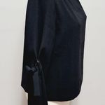 Fifteen Twenty black bow bell sleeve blouse size medium Photo 2