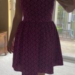Buttons Tribal print dress, hot pink & navy, fit & flare Photo 2