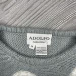 Adolfo Vintage  collection knit lace bow beaded applique sweater meduim Photo 5