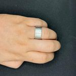 Handmade Antique Silver stainless steel ring - Size 8.5 Photo 4