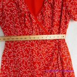 New! Cupcakes and Cashmere Women's Kiley CDC Wrap Dress with Ruffles Red Size L Photo 7