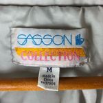 Sasson Collection Vintage Women's M Light Blue Gray Puffer‎ Coat Toggle Buttons Size M Photo 9