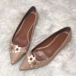 Coach  floral applique pointed leather flats Photo 1