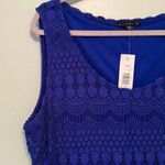 Tiana B Dress Blue Embroidered Lace Scoop Neck Shift Dress Sz XXL NWT Photo 4