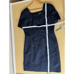 Brooks Brothers VTG  Linen Short Dress Tailored Academia 80s 90s Business Navy 14 Photo 6