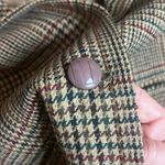 Pierre Dumas Vintage Dumas Checkered Plaid Square Blazer Jacket Collar Pocket Neutral Siren Photo 6