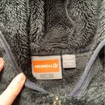 Merrell  Black Sherpa Fuzzy Zip Up Hooded Jacket L Photo 1