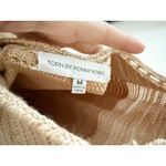 Torn By Ronny Kobo Darcey Snowy Knit Crochet Dress in Lark and White Medium Photo 8