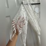 NWT Le Rose bridal bride full length Maxi white lace robe size S/M Photo 2