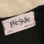 Love Sadie  smocked long sleeve peplum top black M Photo 2